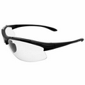 Commandos Sunglass Safety Glasses w/ Black Rubber Temple (Clear Lens)